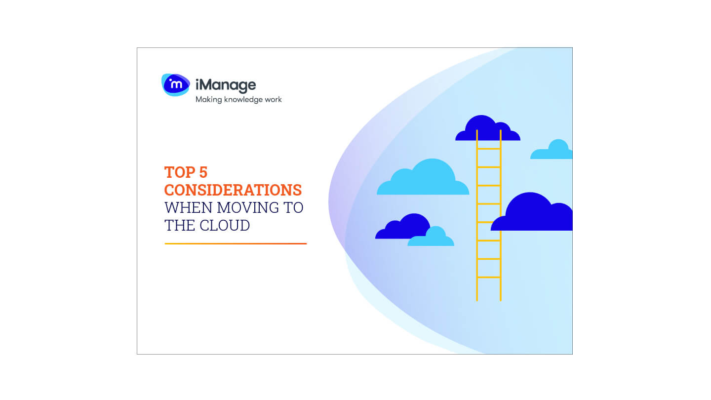 e-book: Top 5 considerations when moving to the cloud